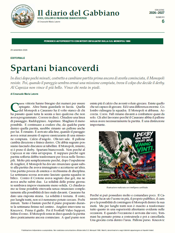 Copertina di Numero 6 de Il diario del Gabbiano